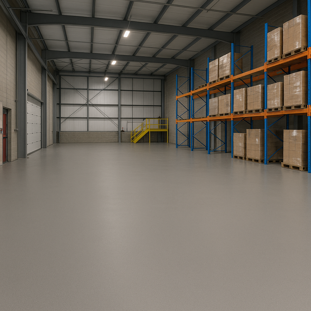Matt Epoxy Resin Industrial Warehouse Flooring Spartan Resin Design UK