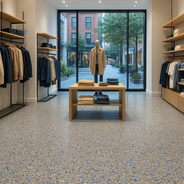 Epoxy Flake Floor Commercial Shop Floor Spartan Resin UK